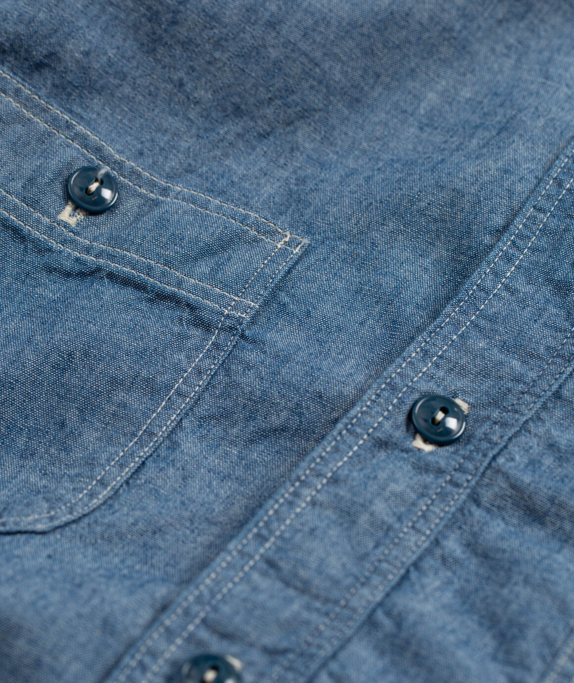 Norse Store | Shipping Worldwide - orSlow Chambray Shirt - BLUE