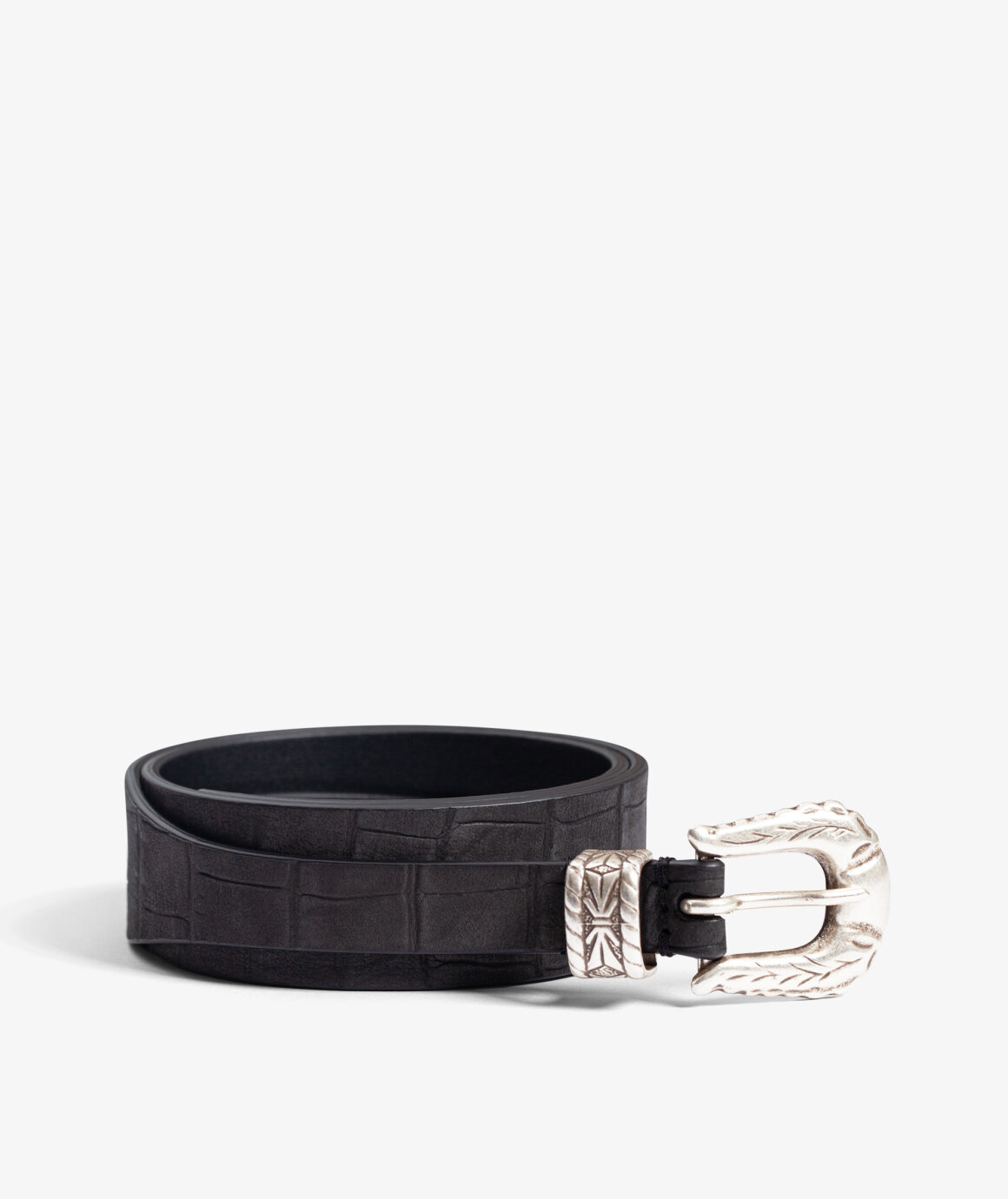 Norse Store | Shipping Worldwide - Anderson's Croc Leather Belt - Black