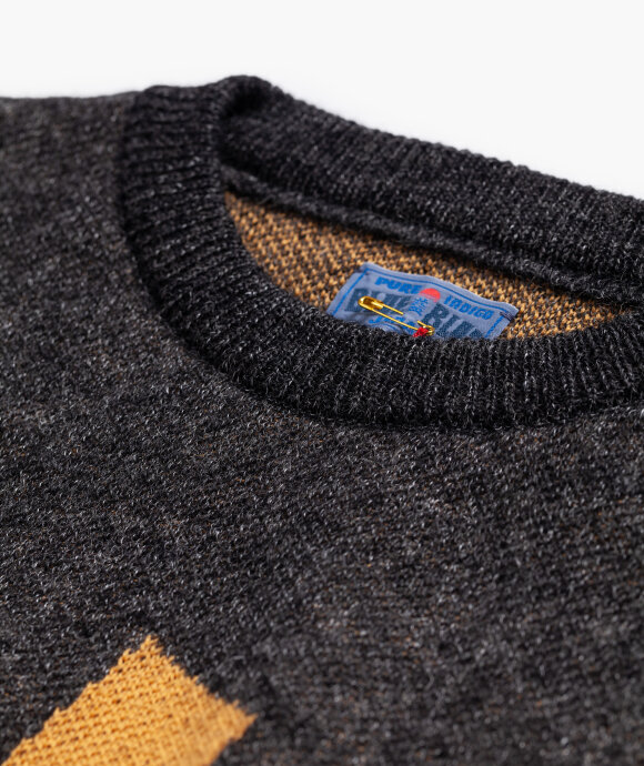 Blue Blue Japan - Cross Pattern Mohair Sweater