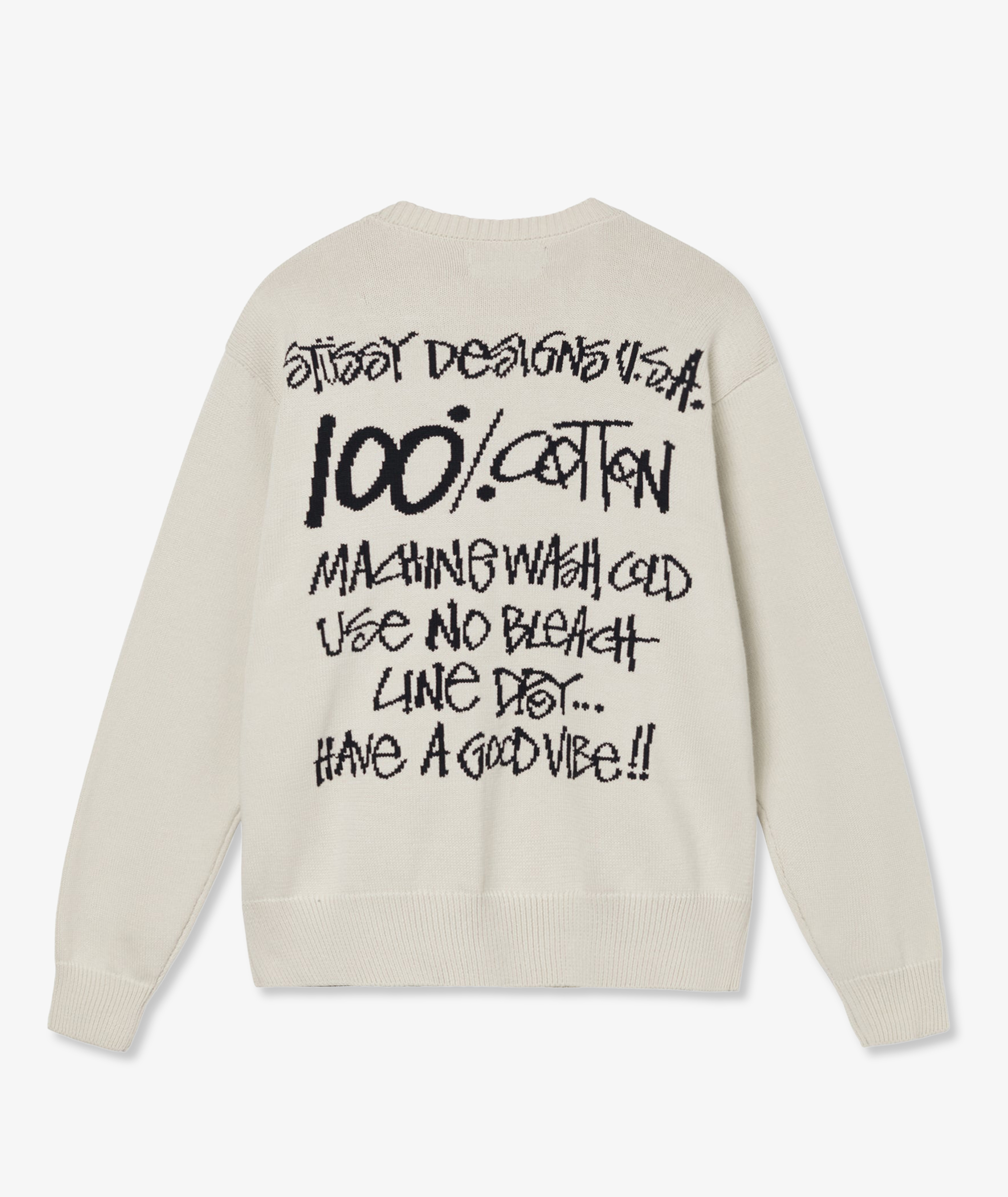 Norse Store | Shipping Worldwide - Stussy Care Label Sweater - Natural