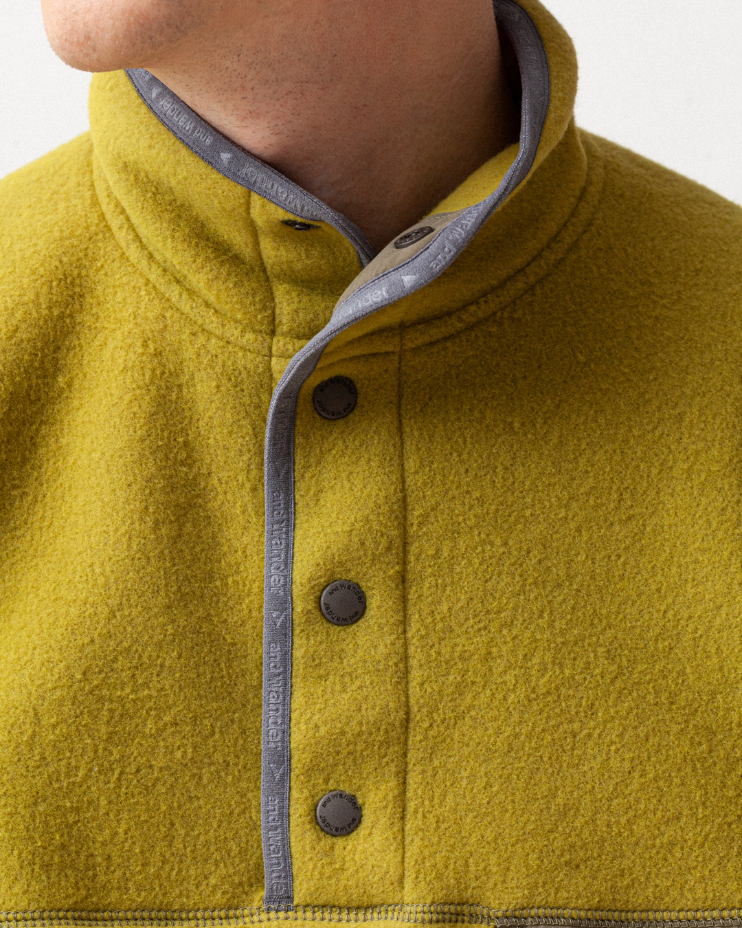 Norse Store  Shipping Worldwide - And Wander Wool Fleece Pullover - Yellow  Green