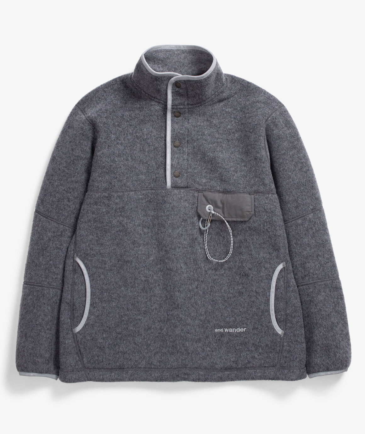 Norse Store | Shipping Worldwide - And Wander Wool Fleece Pullover - Gray