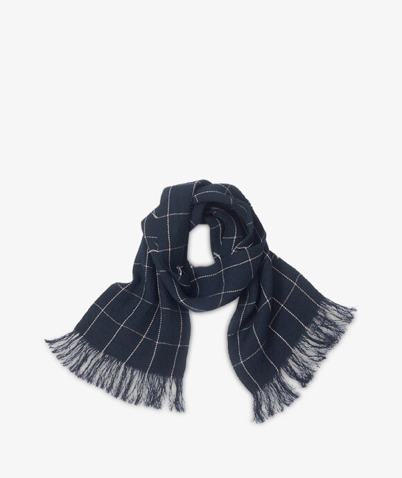 Margaret Howell - OVERSIZED GRAPH CHECK SCARF