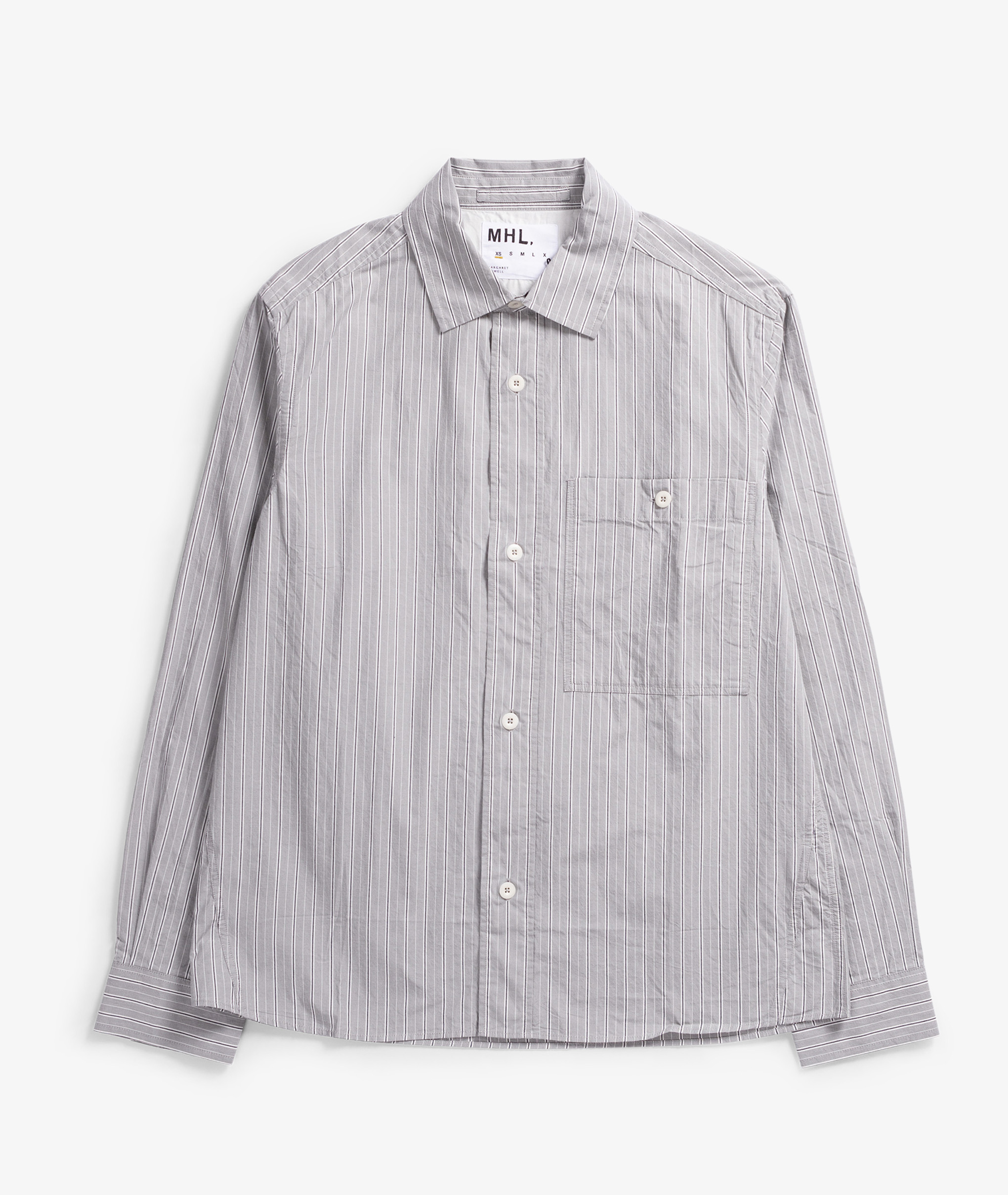 Norse Store  Shipping Worldwide - Margaret Howell MHL Overall Shirt - Grey  / Black