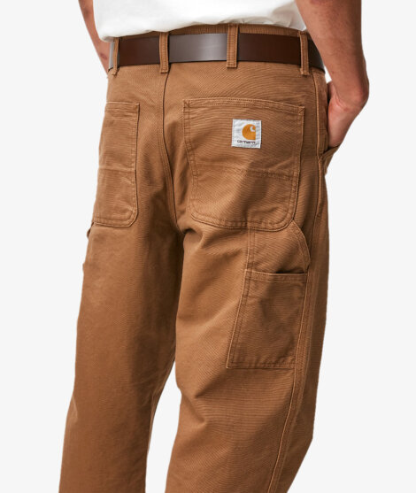 Norse Store  Shipping Worldwide - Carhartt WIP Double Knee Pant - Dusty H  Brown Faded