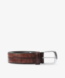 Norse Store  Shipping Worldwide - Anderson's Braided Slim Leather Belt -  Brown