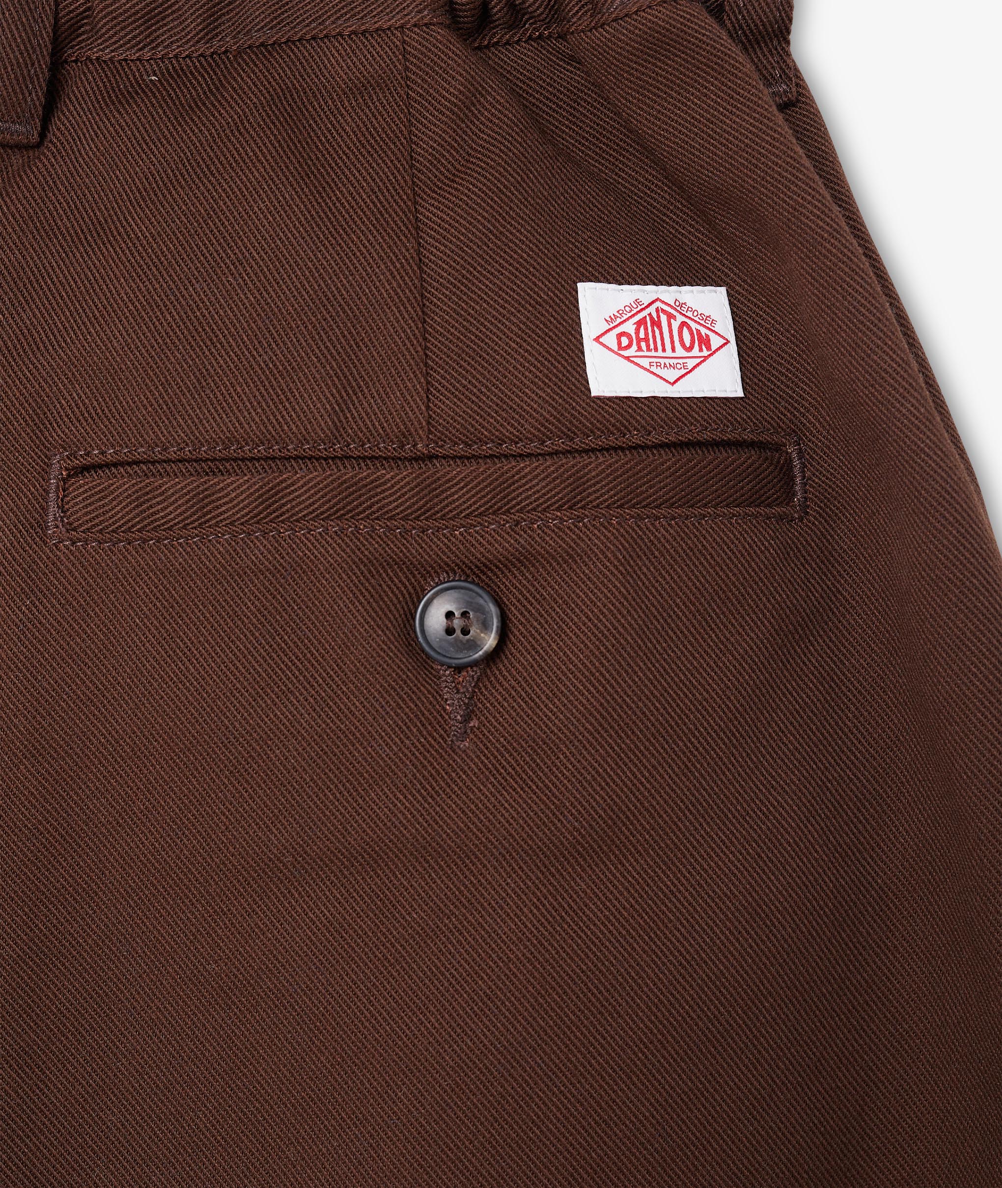Norse Store | Shipping Worldwide - Danton Tuck Belted Pants - Brown