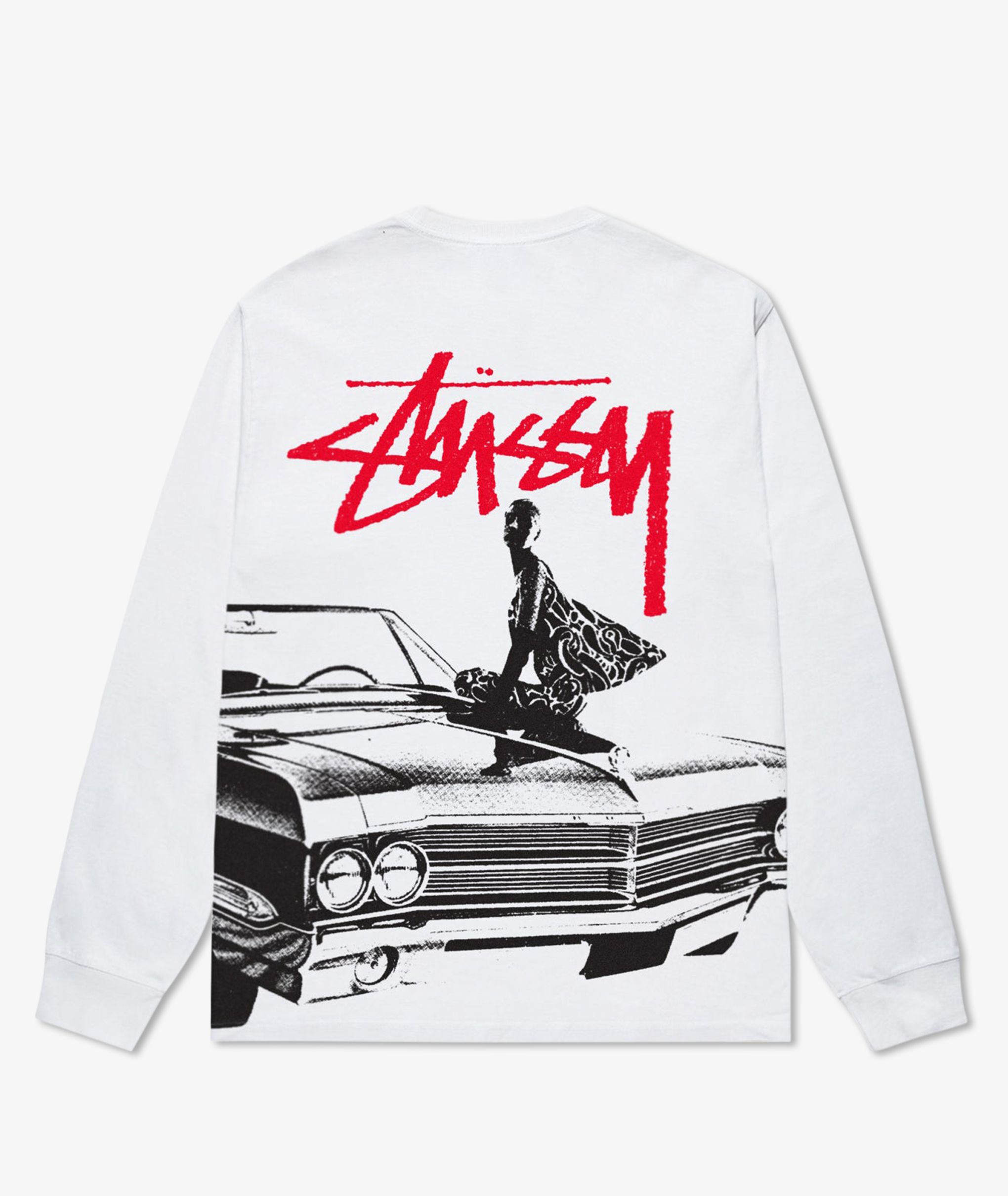 Norse Store | Shipping Worldwide - Stüssy Beat Crazy LS Tee - White