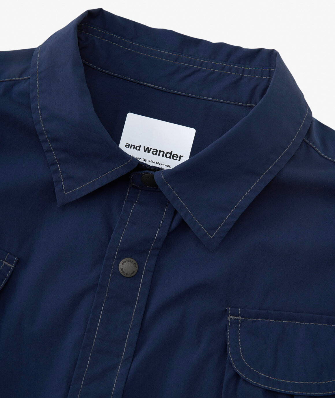 Norse Store | Shipping Worldwide - And Wander Multi Pocket Shirt - BLUE