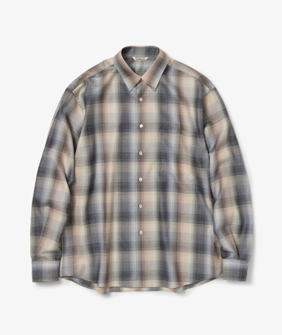 Auralee - Super Light Wool Check Shirt