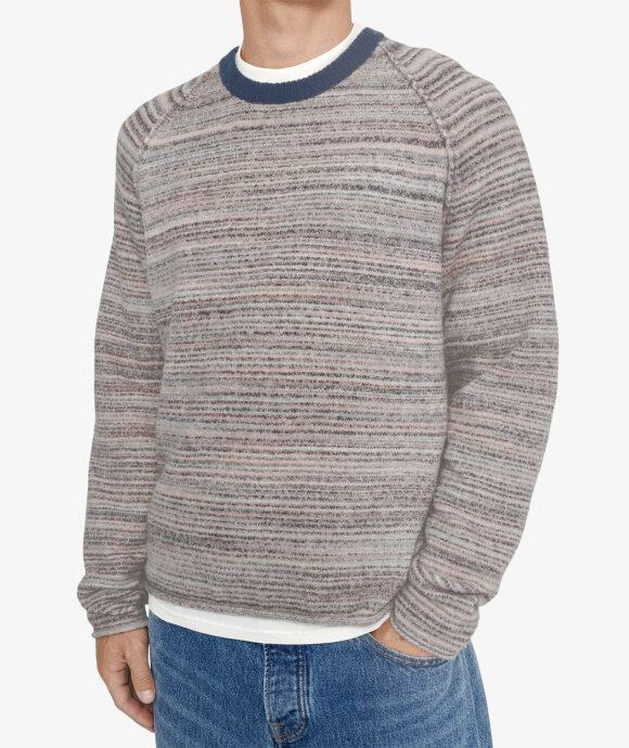 Stüssy - Textured Contrast Collar Crew