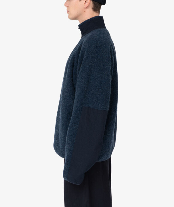 nanamica - Boiled Wool Zip Up Sweater