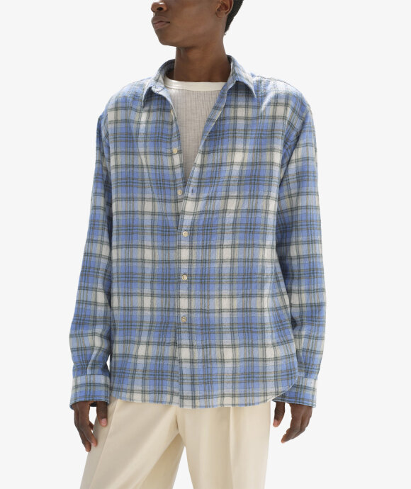 Auralee - Airy Wool Check Shirt