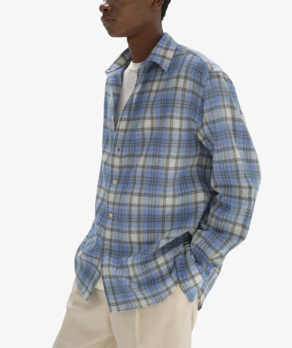 Auralee - Airy Wool Check Shirt