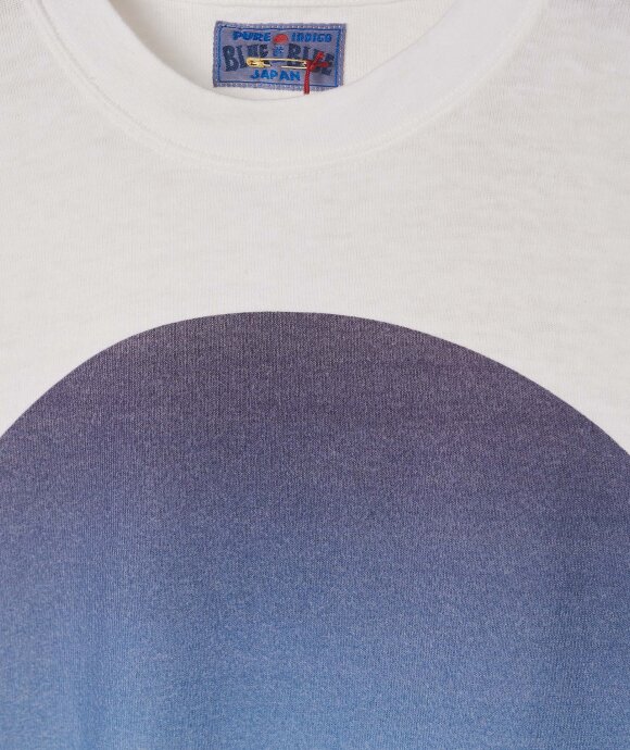 Blue Blue Japan - KNITTED GRADATION  BIG CIRCLE PRINT SLUB COTTON LS TEE