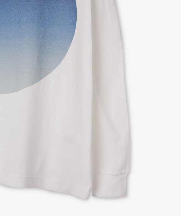 Blue Blue Japan - KNITTED GRADATION  BIG CIRCLE PRINT SLUB COTTON LS TEE